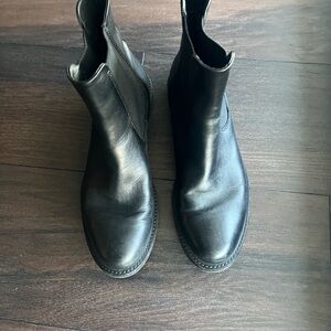 Black Leather Chelsea Boots